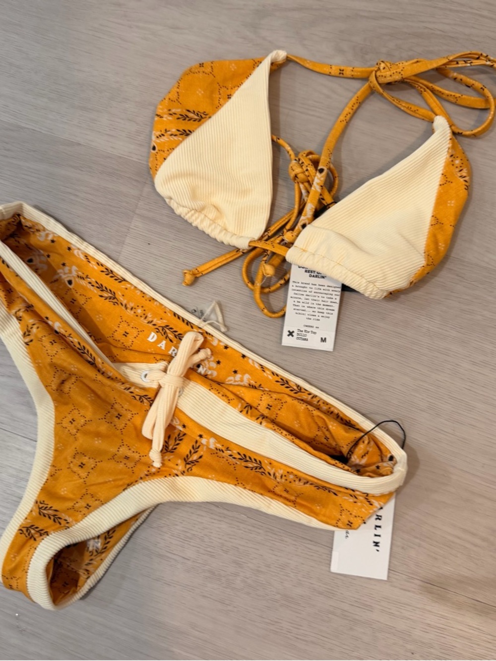 NWT Darlin Swimwear yellow set